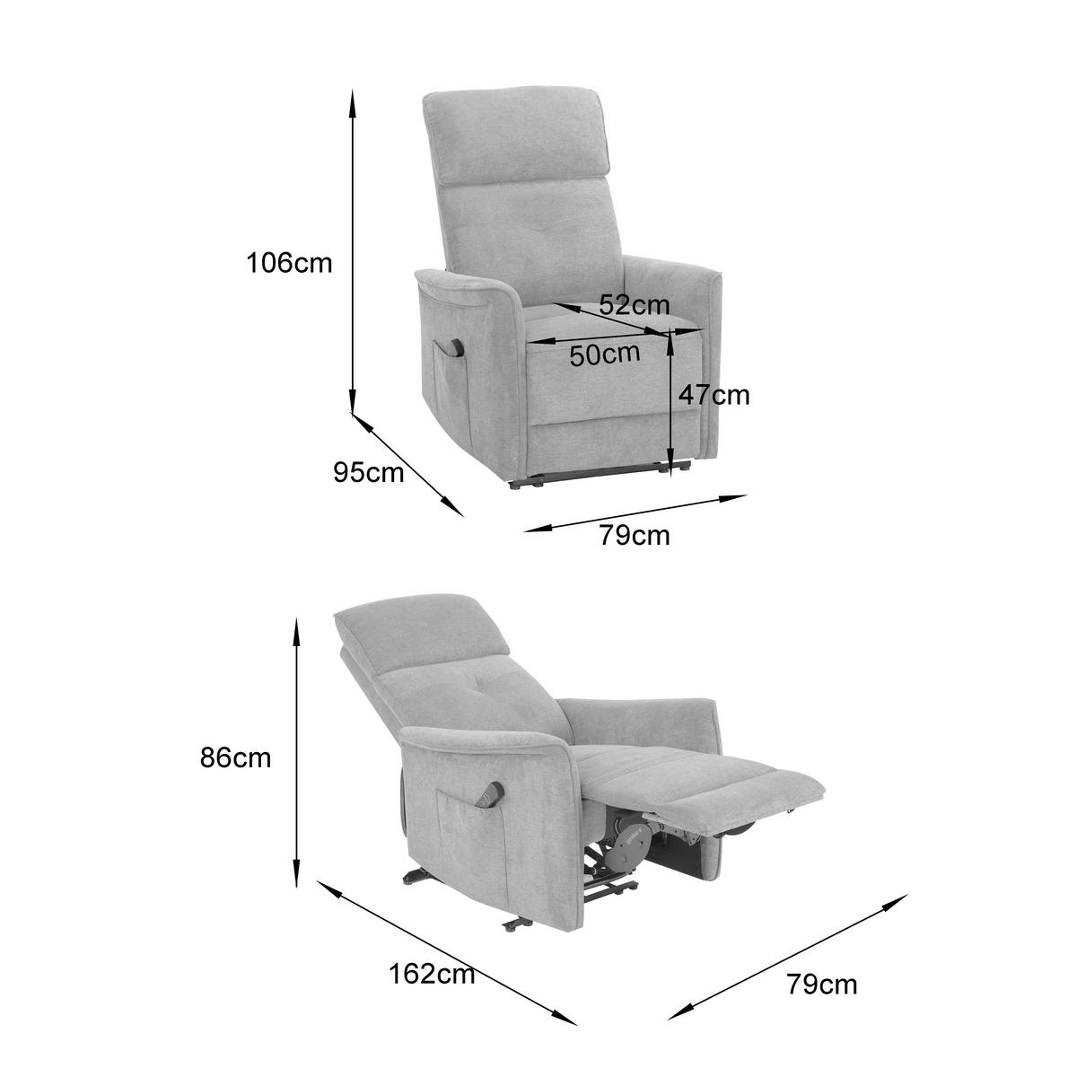 Relaks Fotelja Heat - siva, Basics, drvo/metal (79/106/98cm)