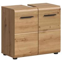 Omarica Za Pod Umivalnik Ice, Barva Hrasta - črna/hrast artisan, Basics, umetna masa/leseni material (60/54/30cm) - MID.YOU