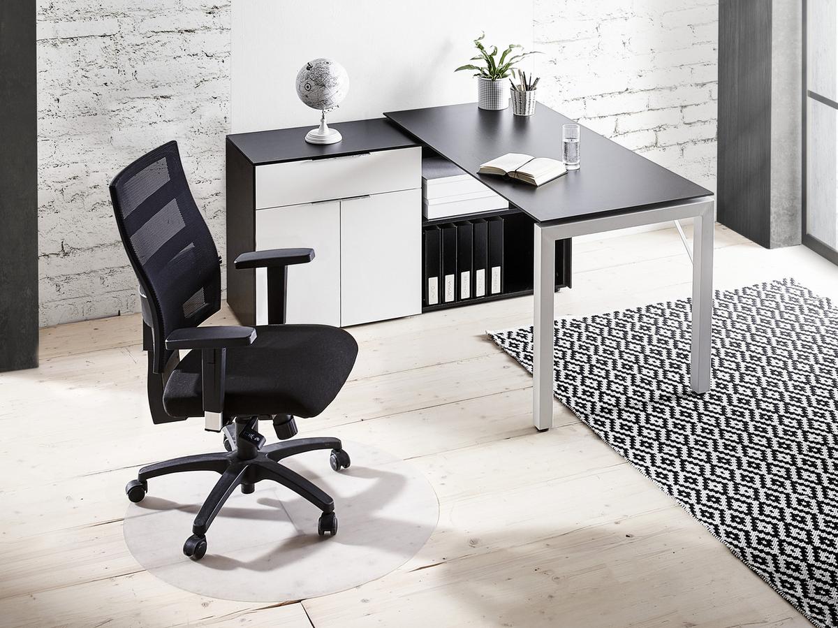 KRZESŁO OBROTOWE X-PANDER PLUS - czarny, Design, tworzywo sztuczne/tkanina (48/96-114/48cm) - Topstar