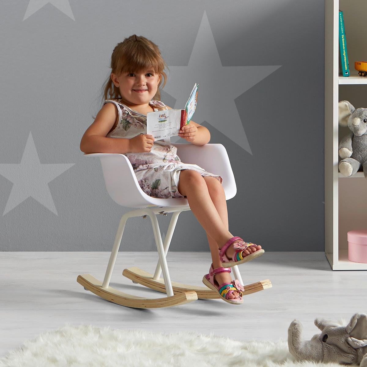 Kinderstuhl Bobby Weiß Kunststoff - Weiß, MODERN, Holz/Kunststoff (41,5/60/54cm) - Bessagi Kids