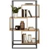 HYLLA ADRIAN -EXKLUSIV- - svart/naturfärgad, Modern, metall/trämaterial (80/126/33,2cm) - Mömax