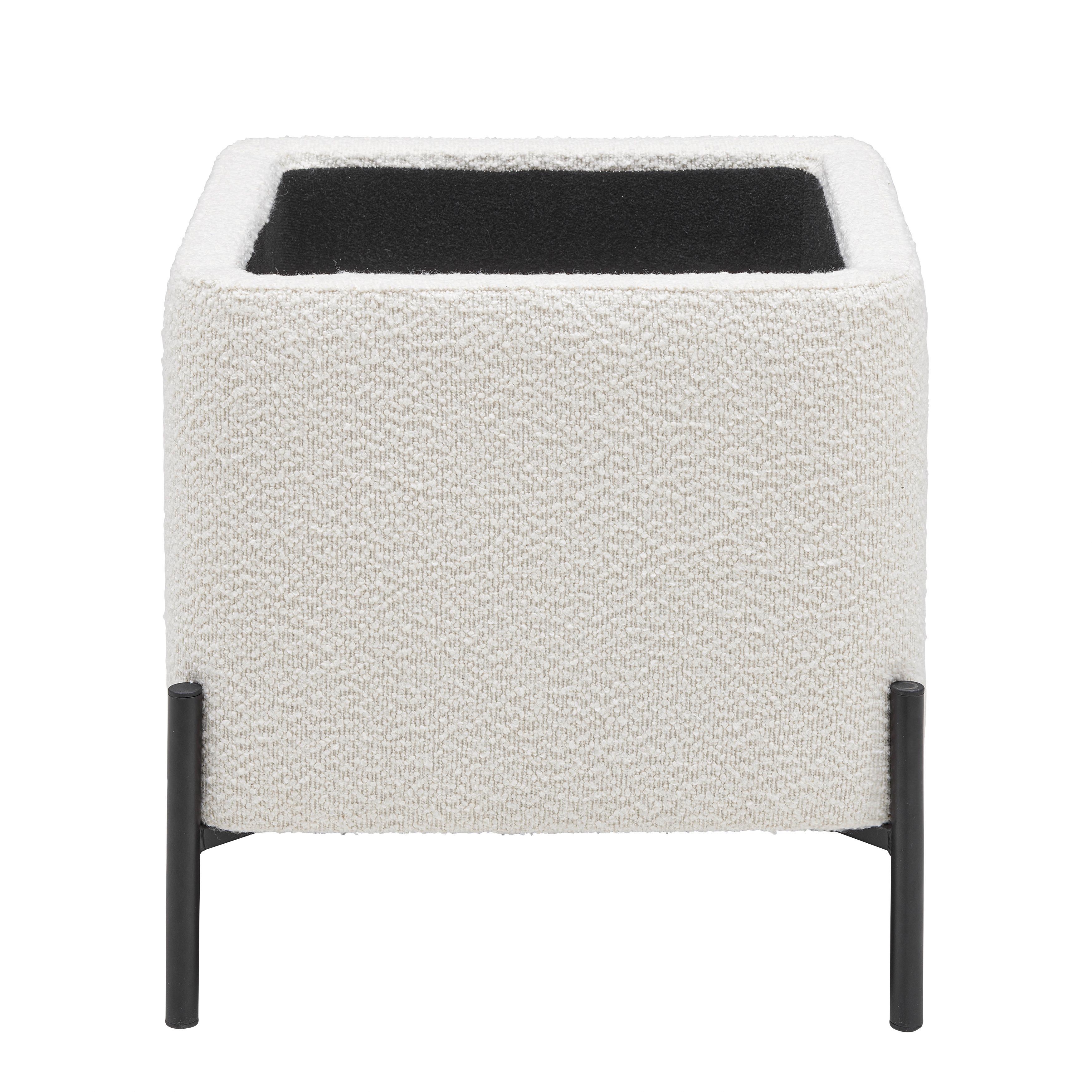 PALL MIXO - vit/svart, Modern, metall/trämaterial (43cm) - Mömax