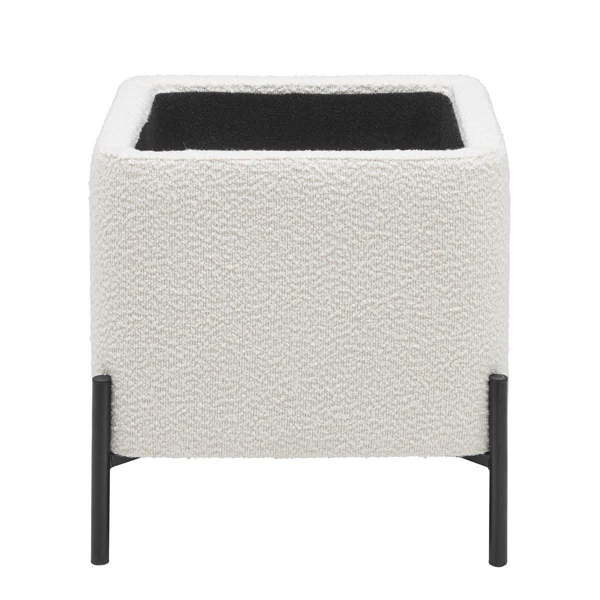 Hocker Mixo Weiß - Schwarz/Weiß, MODERN, Holzwerkstoff/Textil (43cm) - Mömax