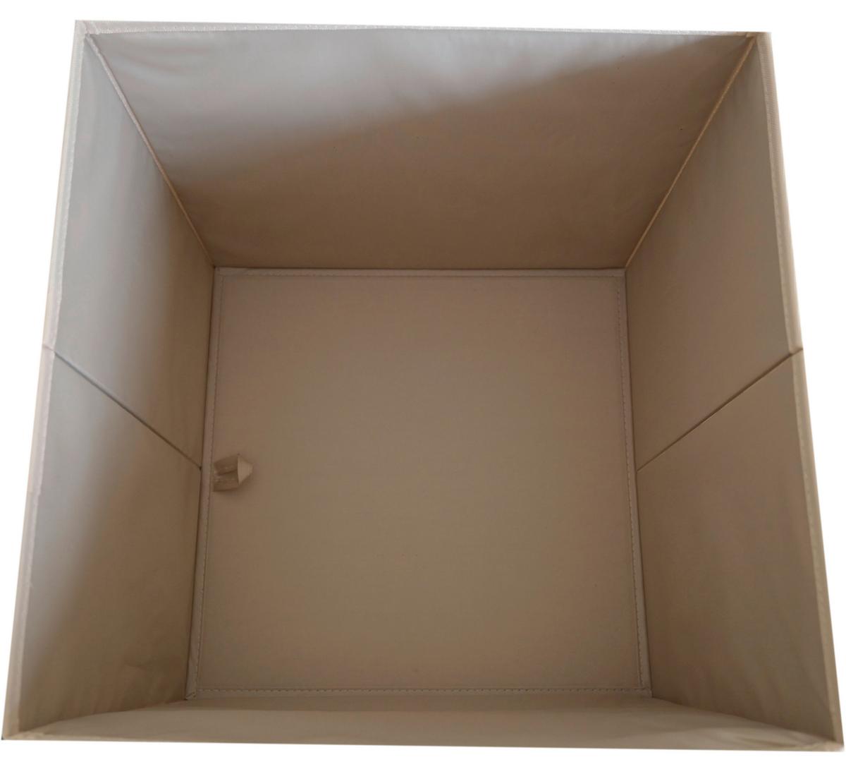 Faltbox Peter ca. 34l - Creme/Braun, Karton/Textil (33/32/33cm) - Mömax