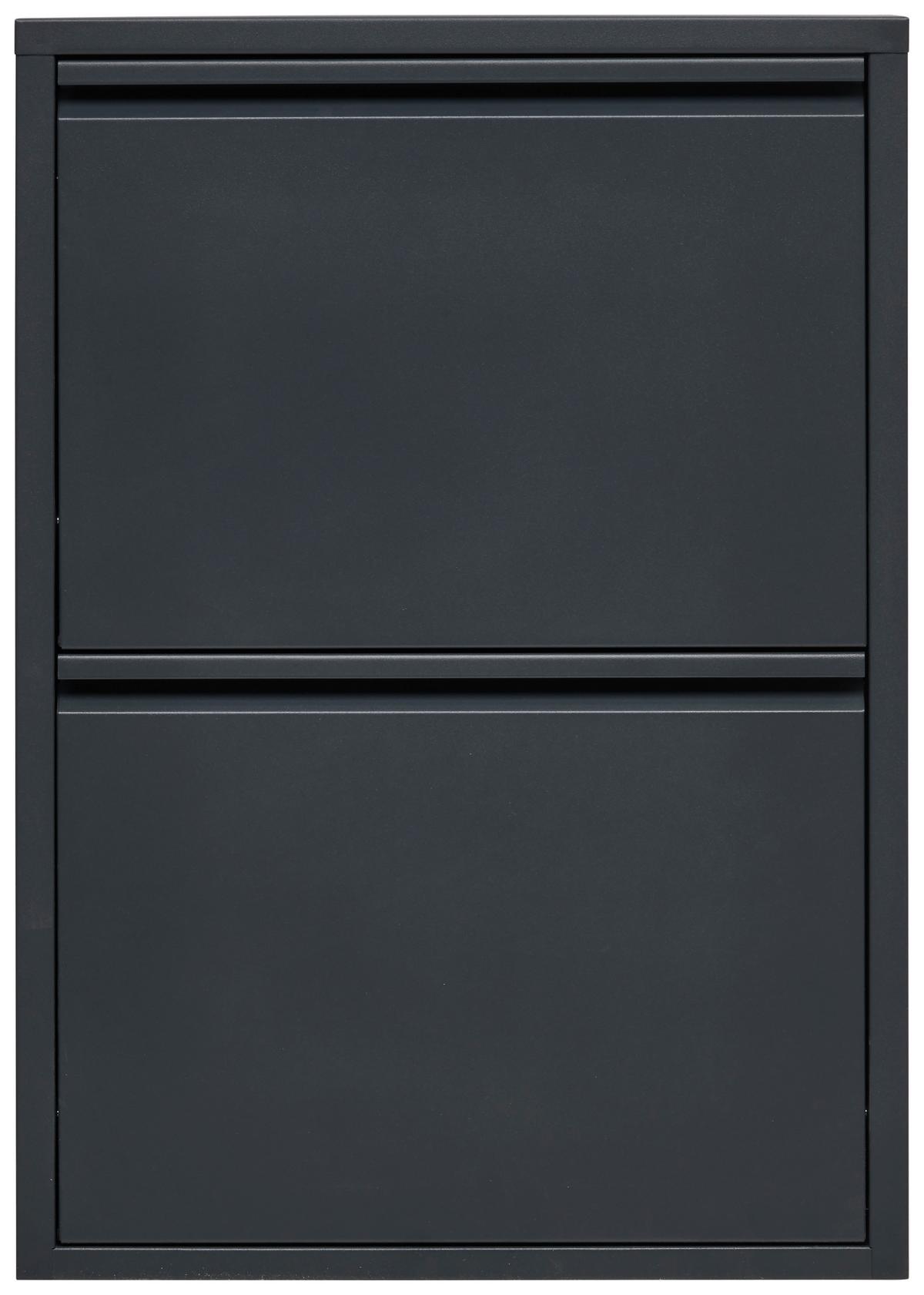 SZAFKA UCHYLNA NA BUTY FLY - antracytowy, Basics, metal (50/70,5/15cm) - Carryhome