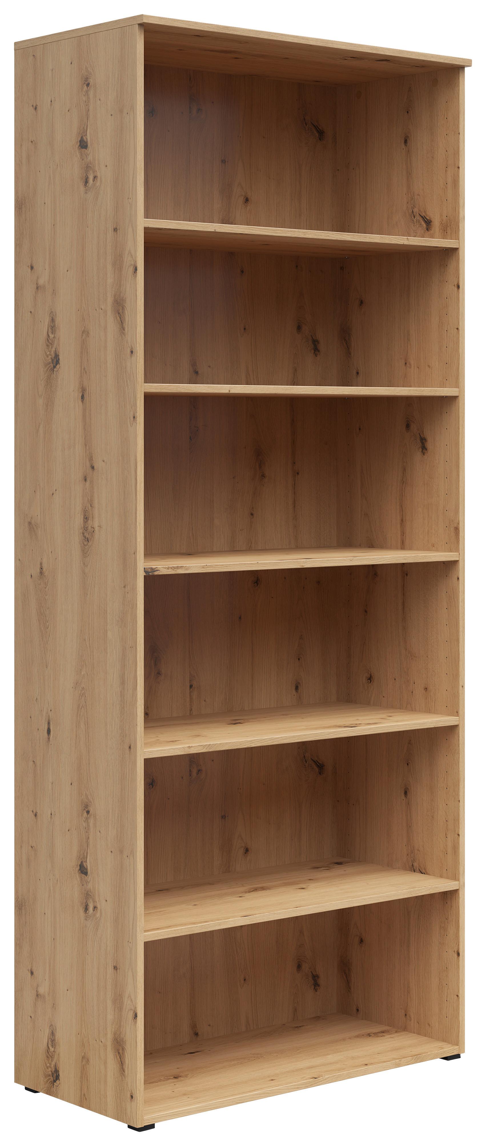 Polica Multi - hrast Artisan/antracit, Moderno, drvni materijal/plastika (80/195/40cm) - Modern Living