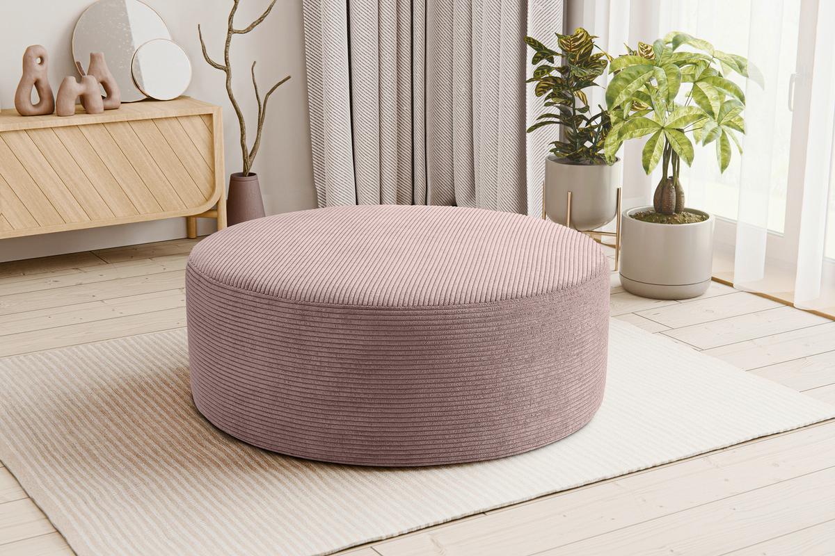 Hocker Kolo Altrosa - Altrosa/Schwarz, Basics, Kunststoff/Textil (103/39/103cm) - MID.YOU