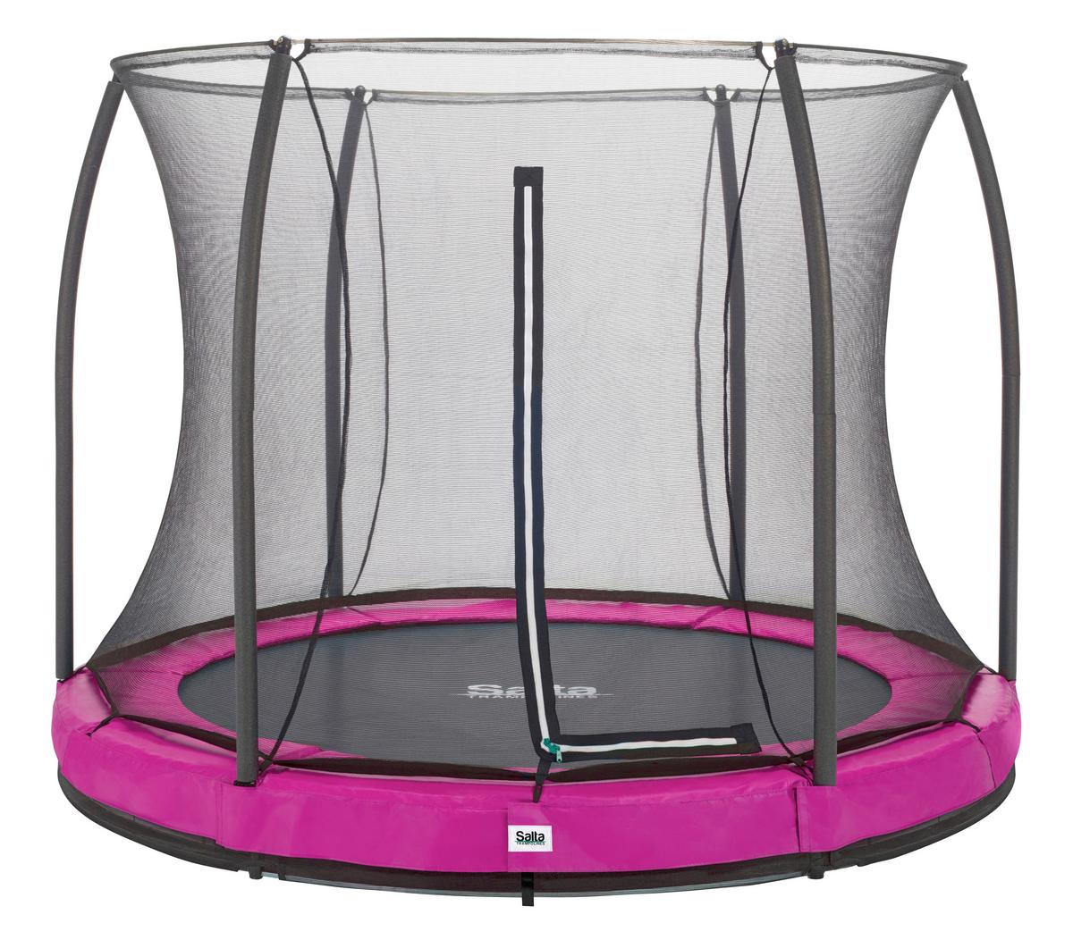 Boden-Trampolin Salta Comfort Ø ca. 251cm - Pink, Basics, Metall (251cm) - Salta