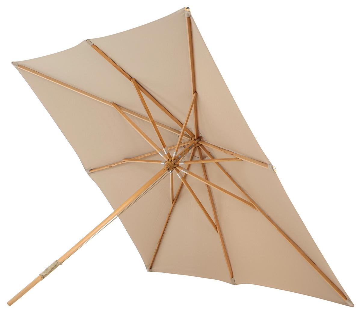 Sonnenschirm Naxos Hellbraun B: ca. 300 cm - Hellbraun, KONVENTIONELL (300/262/300cm) - Gardenson