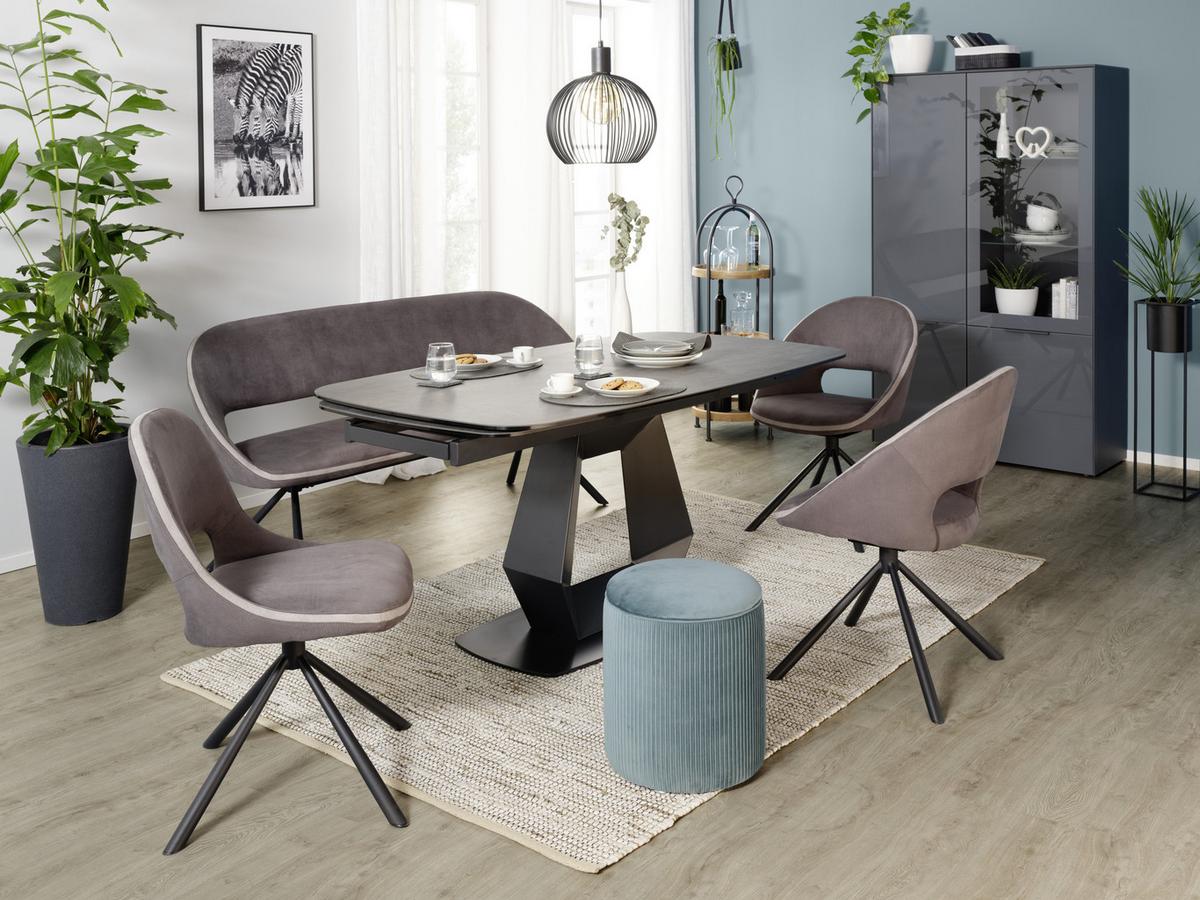 Stol Lobito, Vintage Siva - siva/črna, Moderno, kovina/tekstil (59/86/59cm) - Mömax