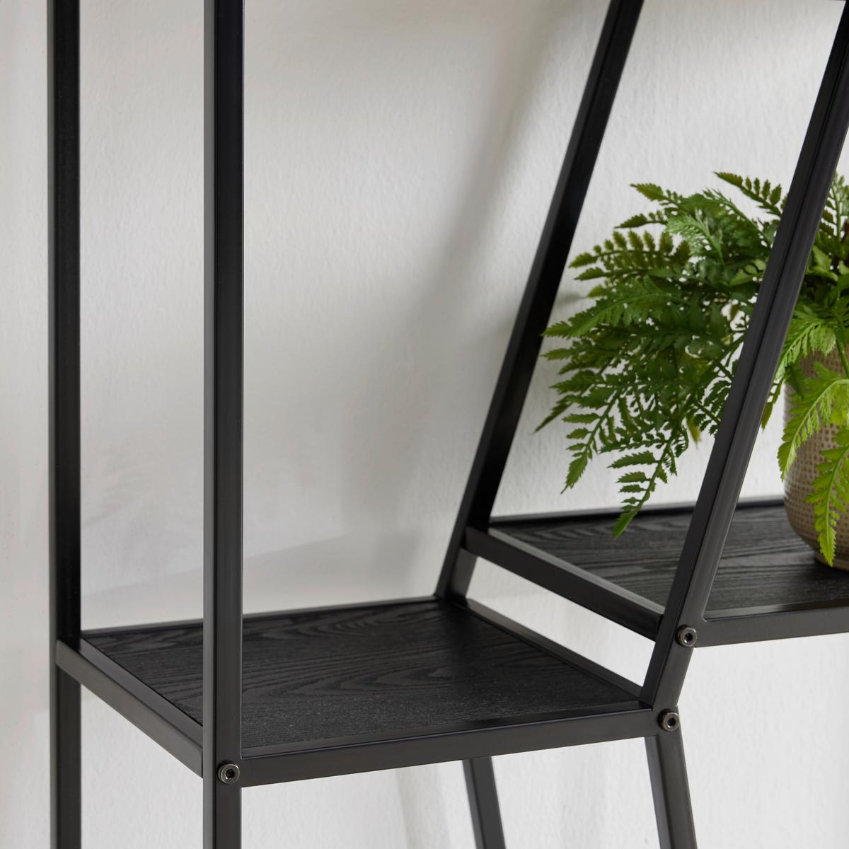 Regal Amana in Schwarz - Schwarz, MODERN, Holz/Holzwerkstoff (60/170/26cm) - Mömax