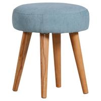 HOKER JOEL - kolor naturalny/jasnoniebieski, Design, tkanina/drewno (36/36/42cm) - Carryhome