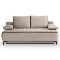 Schlafsofa Sendi Beige - Beige/Schwarz, Basics, Holz/Textil (210/103/90cm) - MID.YOU