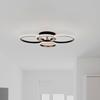 LED-TAKLAMPA MAXI - kromfärg/svart, Modern, metall/plast (62/46/9cm) - Mömax