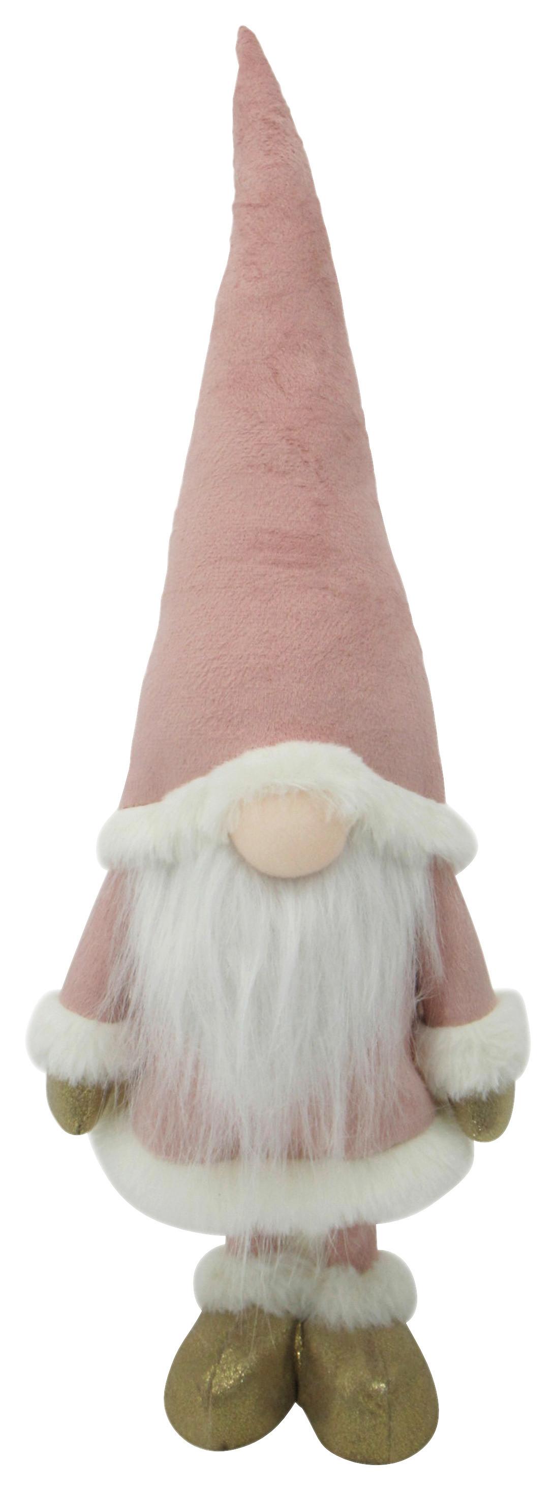 Wichtel Eddy Weiß/Pink - Pink/Weiß, KONVENTIONELL, Textil/Stein (15/45/11cm) - Mömax