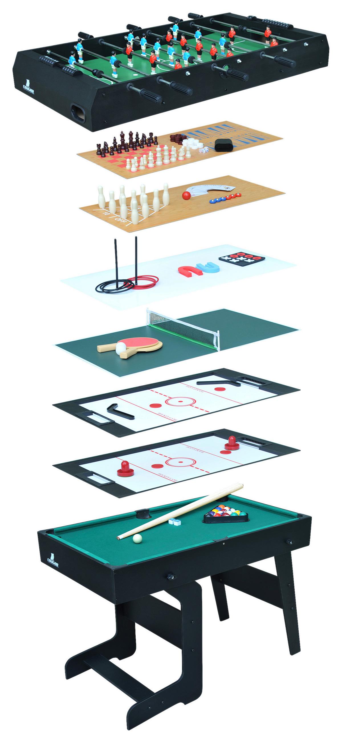 Multispieltisch Schwarz - Schwarz, KONVENTIONELL, Holz (61/81/119,00cm) - Ambia Garden