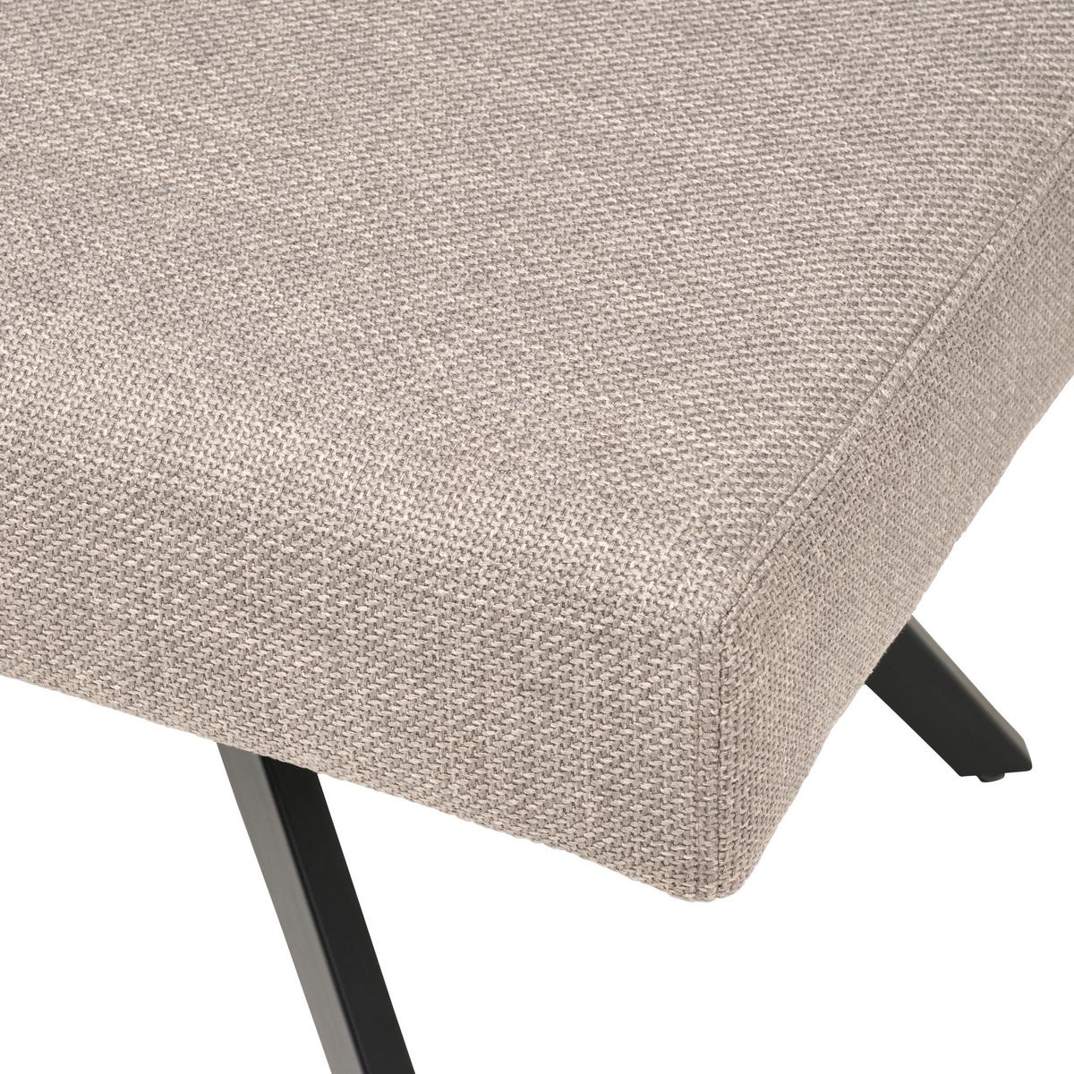 ŁAWKA NAROŻNA ANDROS - jasnoszary/czarny, Konventionell, metal/tkanina (150/190cm) - Livetastic