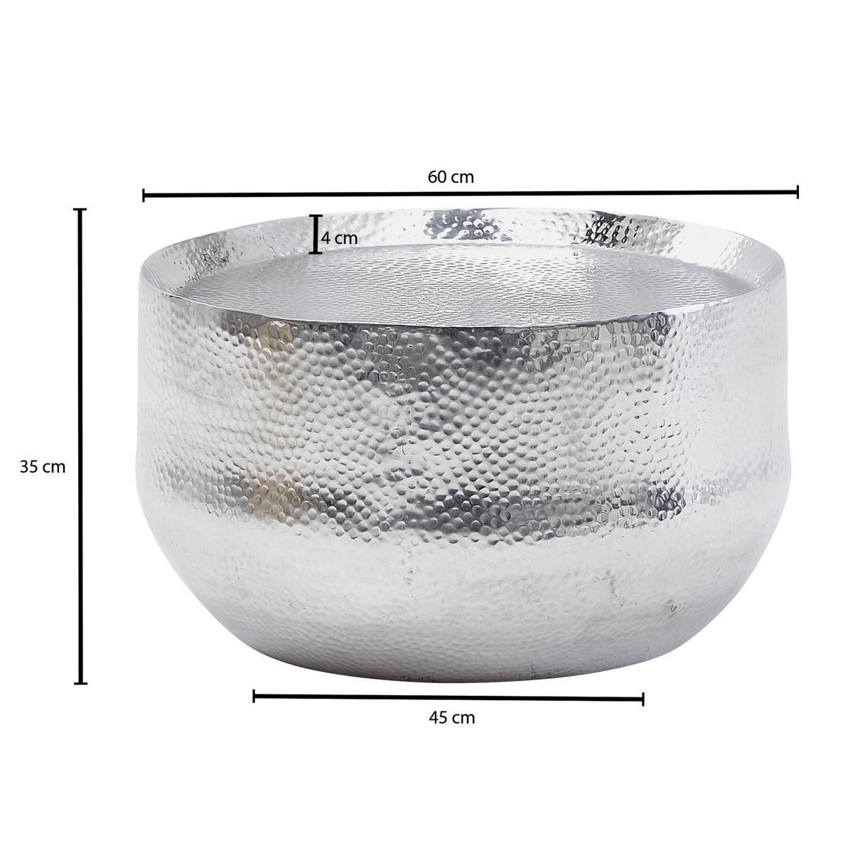 Klubska Miza Wl6.453 - srebrne barve, Moderno, kovina (60/60/35cm) - MID.YOU