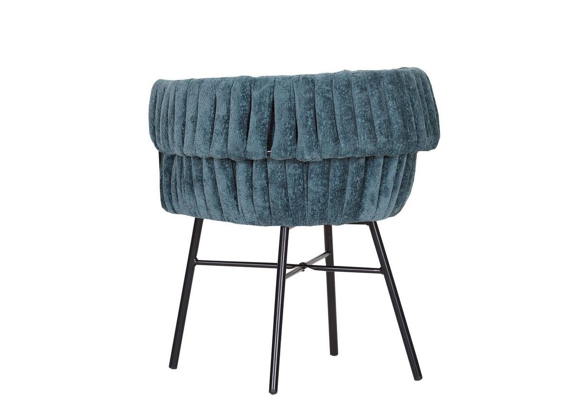 KRZESŁO Z PODŁOKIETNIKAMI TWISTY -COUTURE- - turkusowy/czarny, Design, metal/tkanina (65/76/60cm) - Landscape