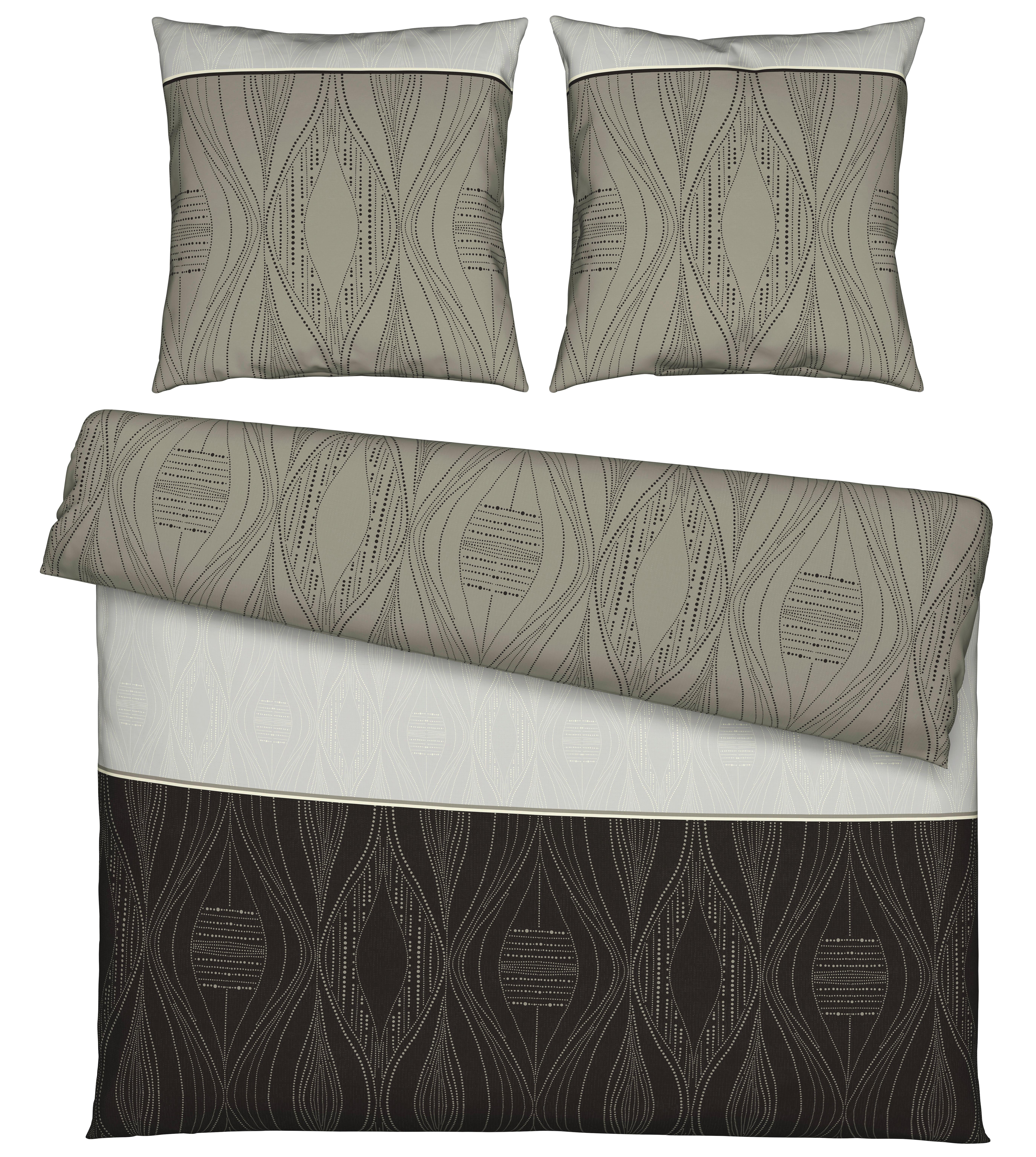 Bettwäsche Erik XXL Grau ca. 200x200cm - Grau, KONVENTIONELL, Textil (200/200cm) - Modern Living
