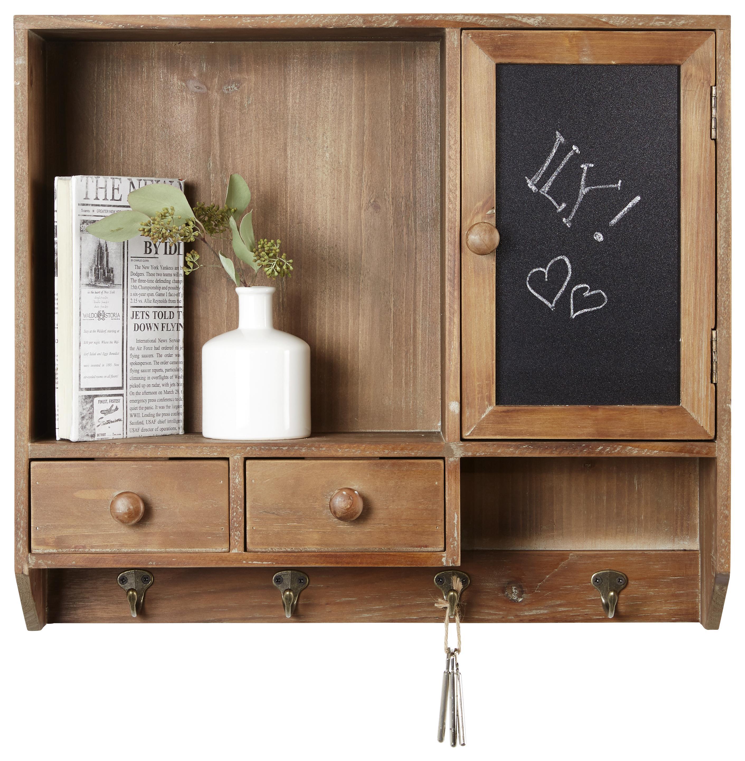 Hängeaufbewahrung Braun/Schwarz - Schwarz/Braun, LIFESTYLE, Holzwerkstoff/Metall (55,8/48,9/15,5cm) - Modern Living