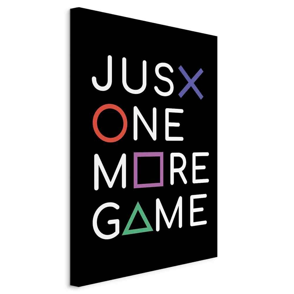 Slika Na Platnu Just One More Game - črna, Basics, tekstil/les (80/120/1,2cm) - artgeist