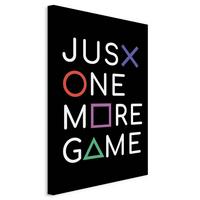 Slika Na Platnu Just One More Game - črna, Basics, tekstil/les (60/90/1,2cm) - artgeist