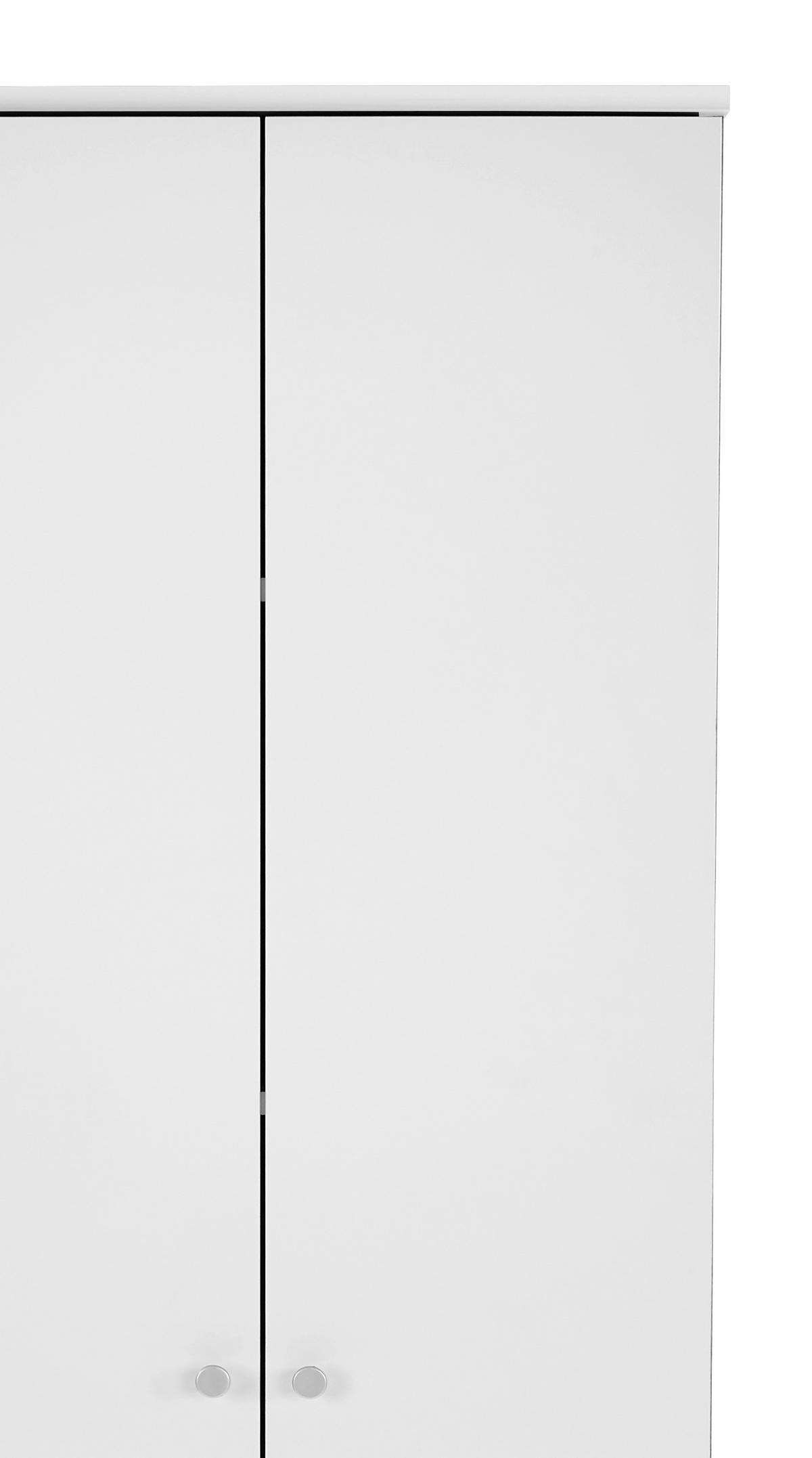 Višenamjenski Ormar Kv05 - bijela/boje aluminija, Moderno (62,4/178,6/35,4cm) - Best Price