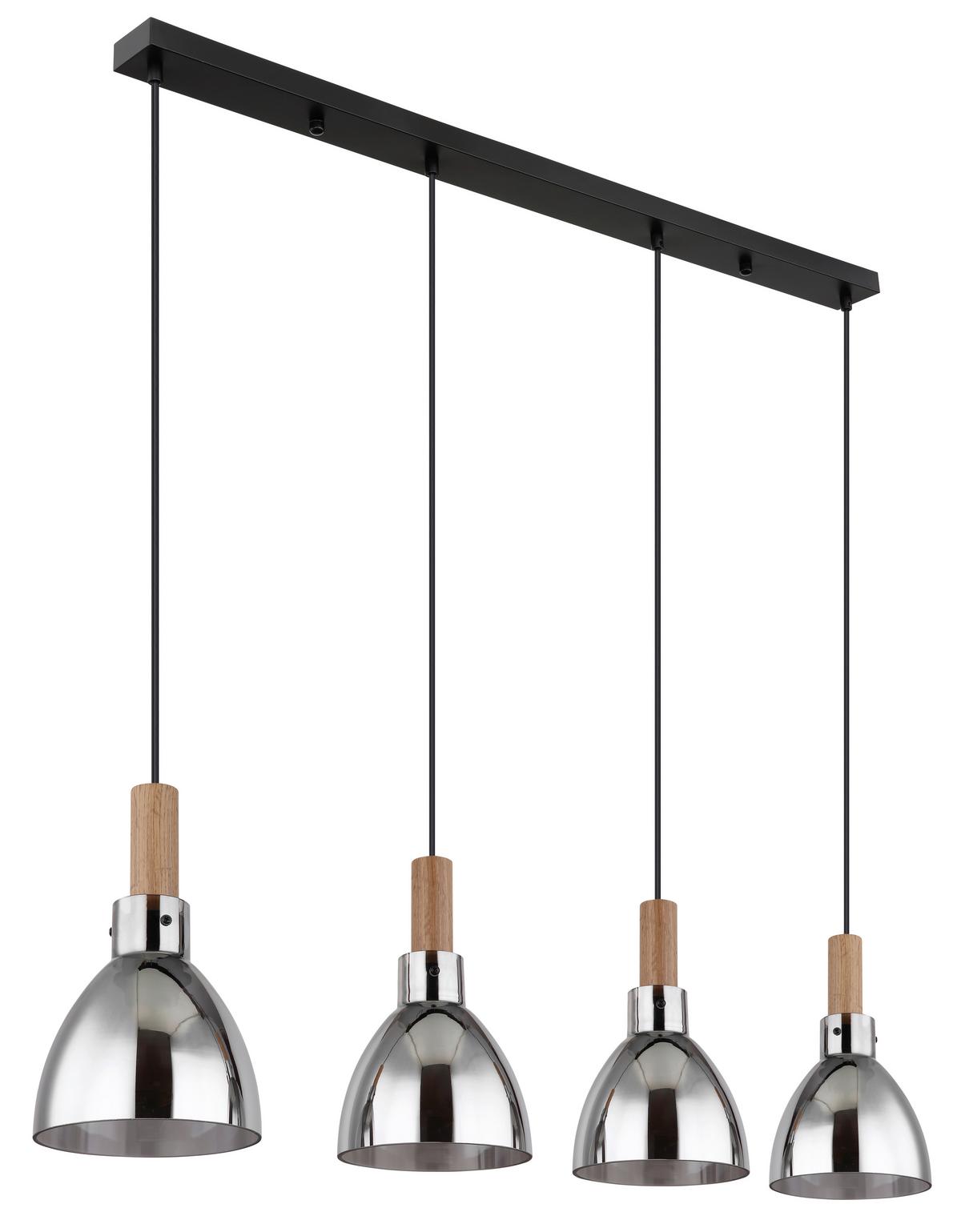 Viseča Svetilka 15550-4h Mattea - črna, Design, kovina/steklo (105/16/120cm) - Globo