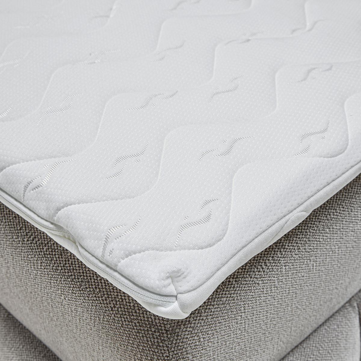 Boxbett Elaris Graubraun ca. 140x200cm - Chromfarben/Graubraun, KONVENTIONELL, Kunststoff/Textil (140/200cm) - Mömax