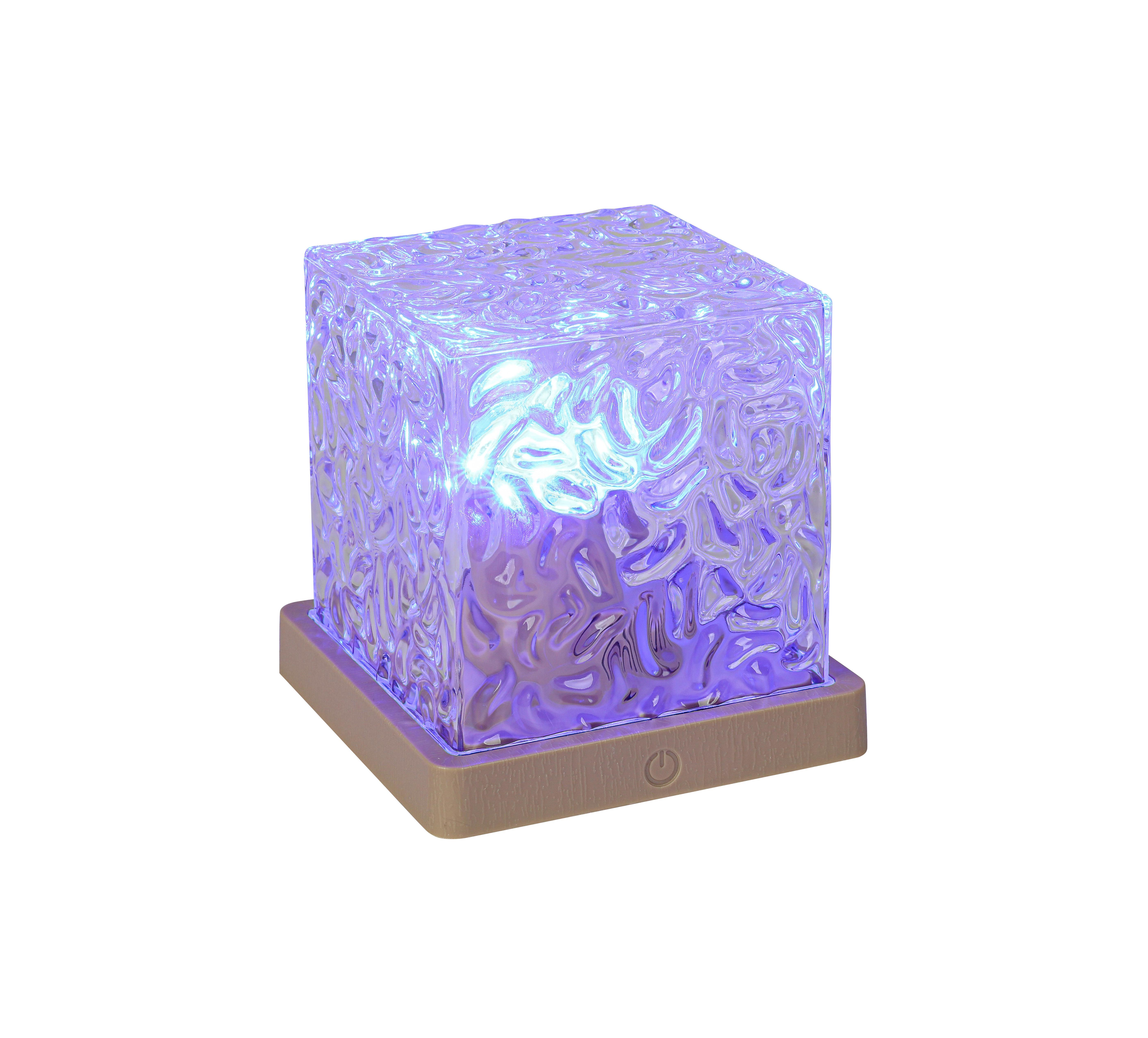 LED-BORDSLAMPA NIKA - sandfärgad/transparent, Modern, plast (11/11/11cm) - Mömax