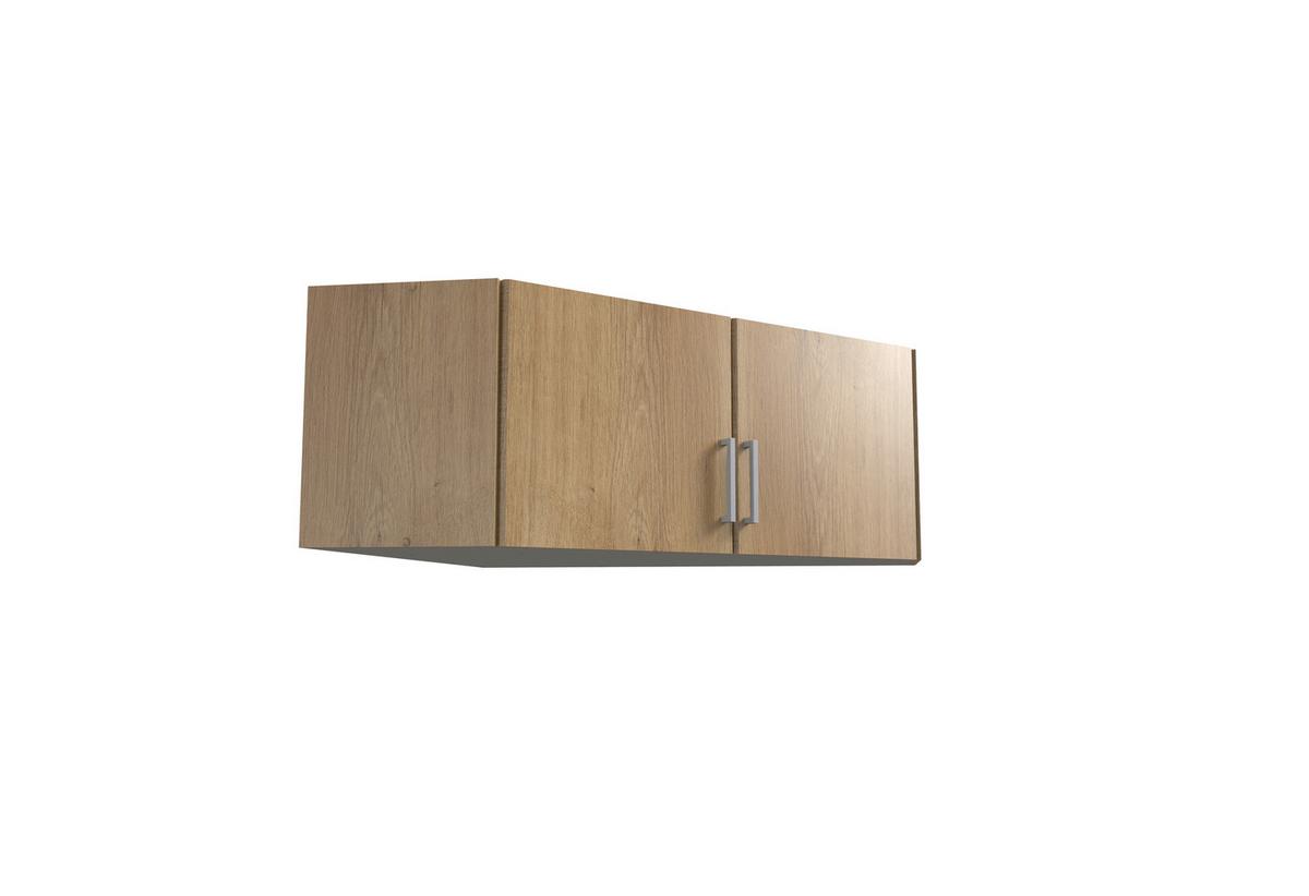 Szekrényrátét Sarokszekrényhez Click - tölgyfa színű/alumíniumszínű, Modern, műanyag/faalapú anyag (95/40/95cm)