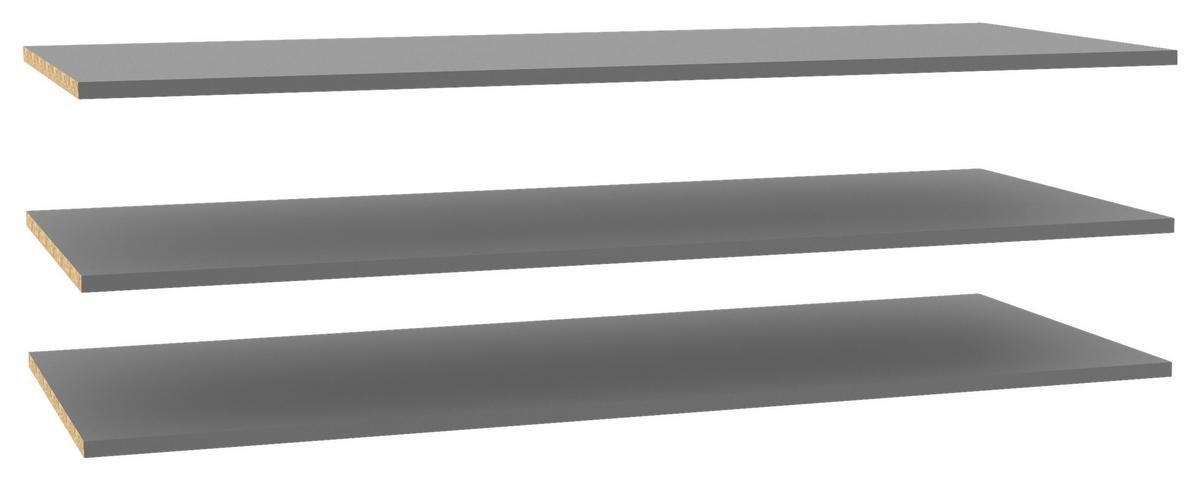 Einlegeboden Zubehör in Grau 3er Set - Grau, Holzwerkstoff/Kunststoff (107,8/42/2,2cm) - Mömax
