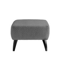 Hocker Colori Anthrazit Bouclé - Anthrazit/Schwarz, MODERN, Holz/Textil (66/44/66cm) - MID.YOU