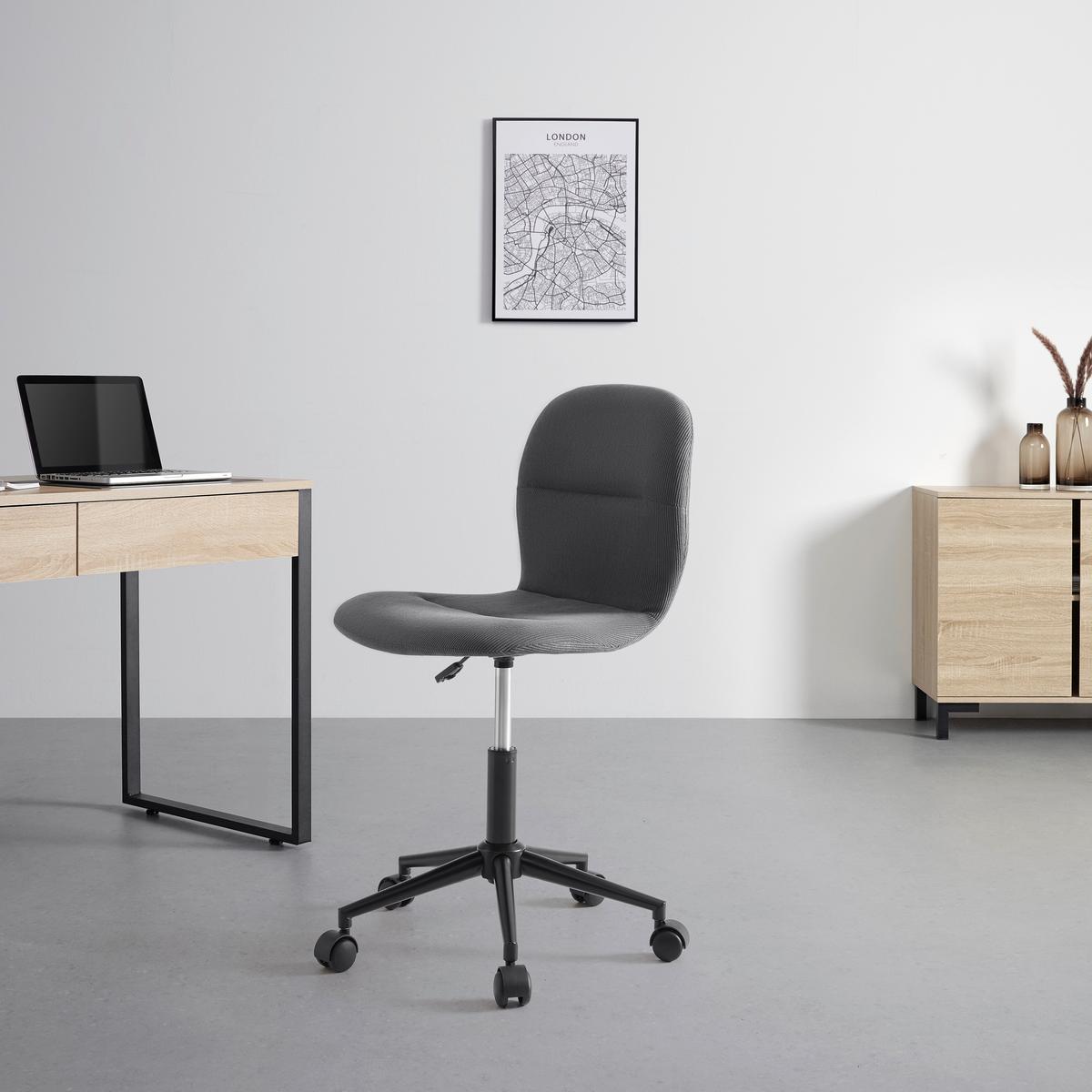 Forgószék Lisa - fekete/szürke, Modern, műanyag/textil (49/81-93/52cm) - Mömax