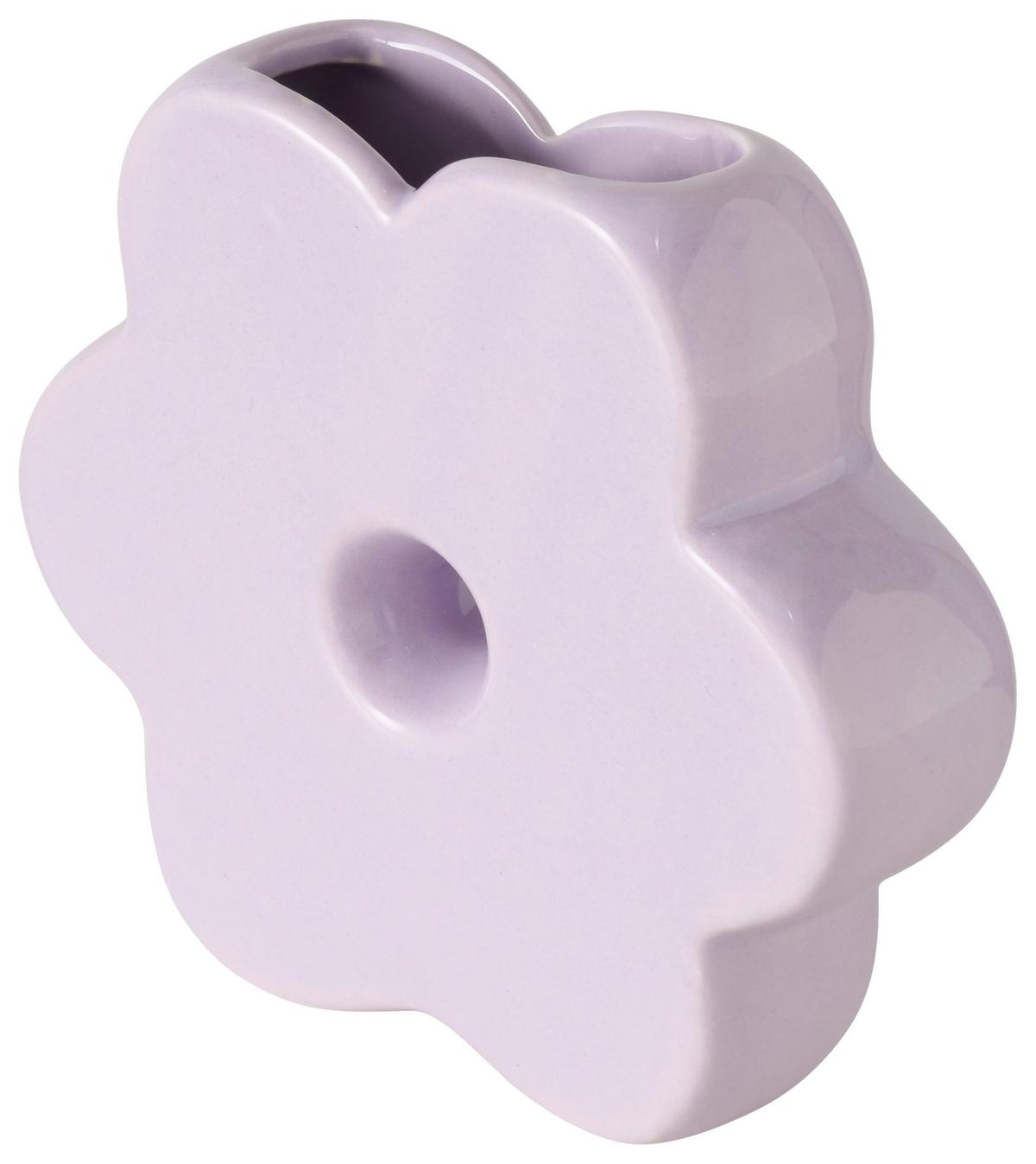 Vase Doris I Lila - Lila, Basics, Keramik (13,5/12/3,5cm) - Mömax