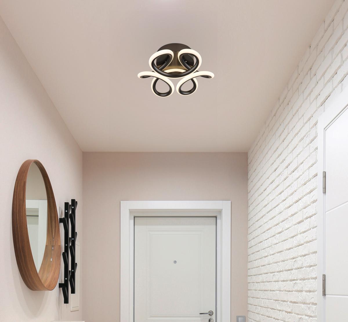 Led Stropna Svjetiljka Melisand - bijela/antracit, Basics, metal/plastika (26/10cm) - Globo