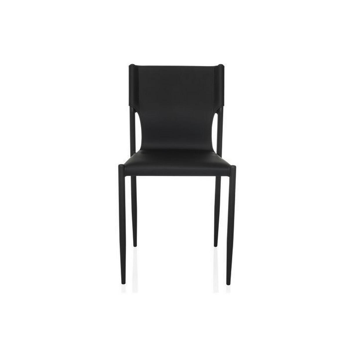 Konferenčni Stol Ellon V, Črna - črna, Moderno, kovina/usnje (44/82/52cm) - MID.YOU