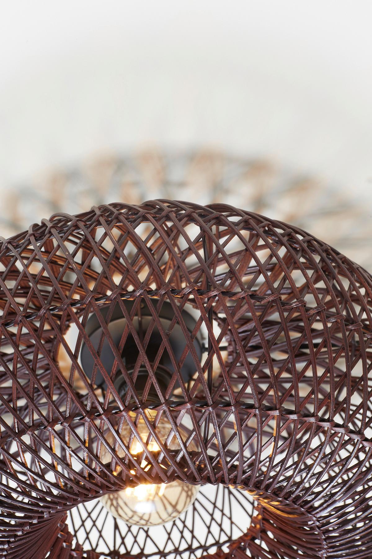 Stropna Svetilka Arizona, Bordo, Bambus - bordo, Basics, naravni materiali (50/23cm) - Good & Mojo