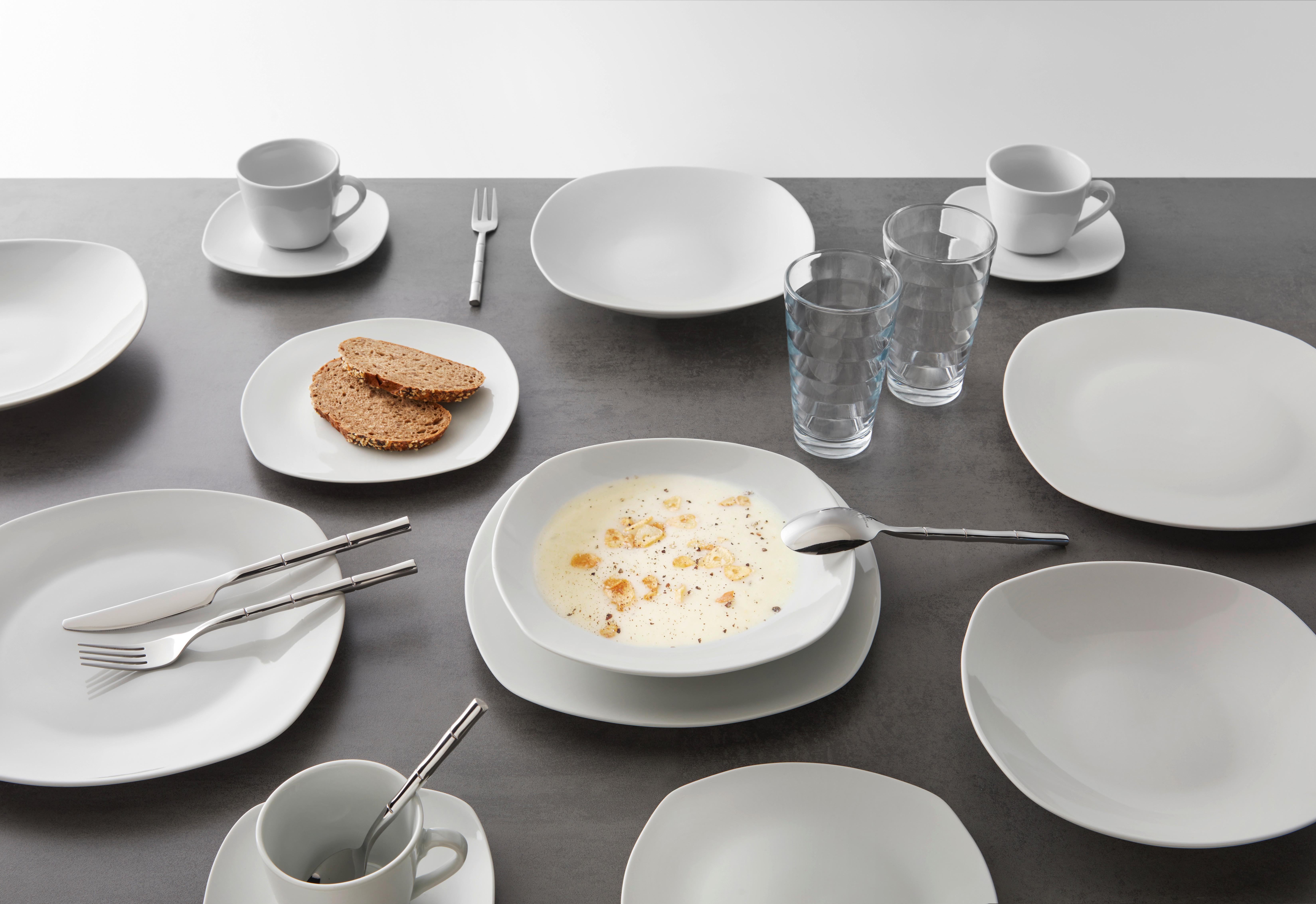 set de vaisselle Sally aus Porzellan, 30-teilig - blanc, Konventionell, céramique - Mömax