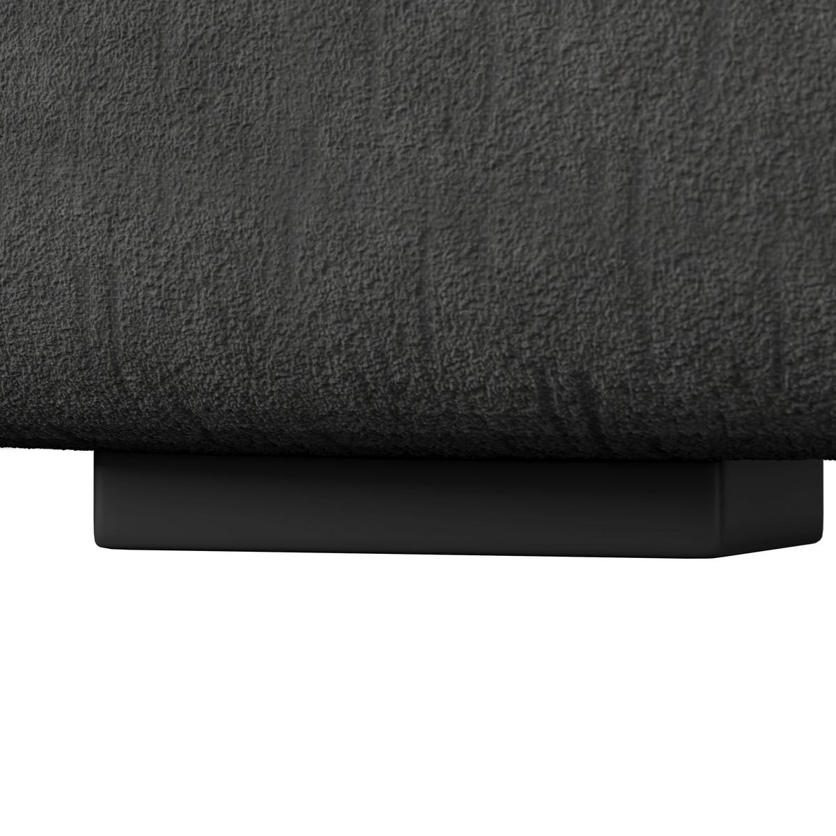 Polsterbett Marija ca. 180x200 cm Dunkelgrau - Edelstahlfarben/Dunkelgrau, MODERN, Holz/Textil (180/200cm) - Bessagi Home