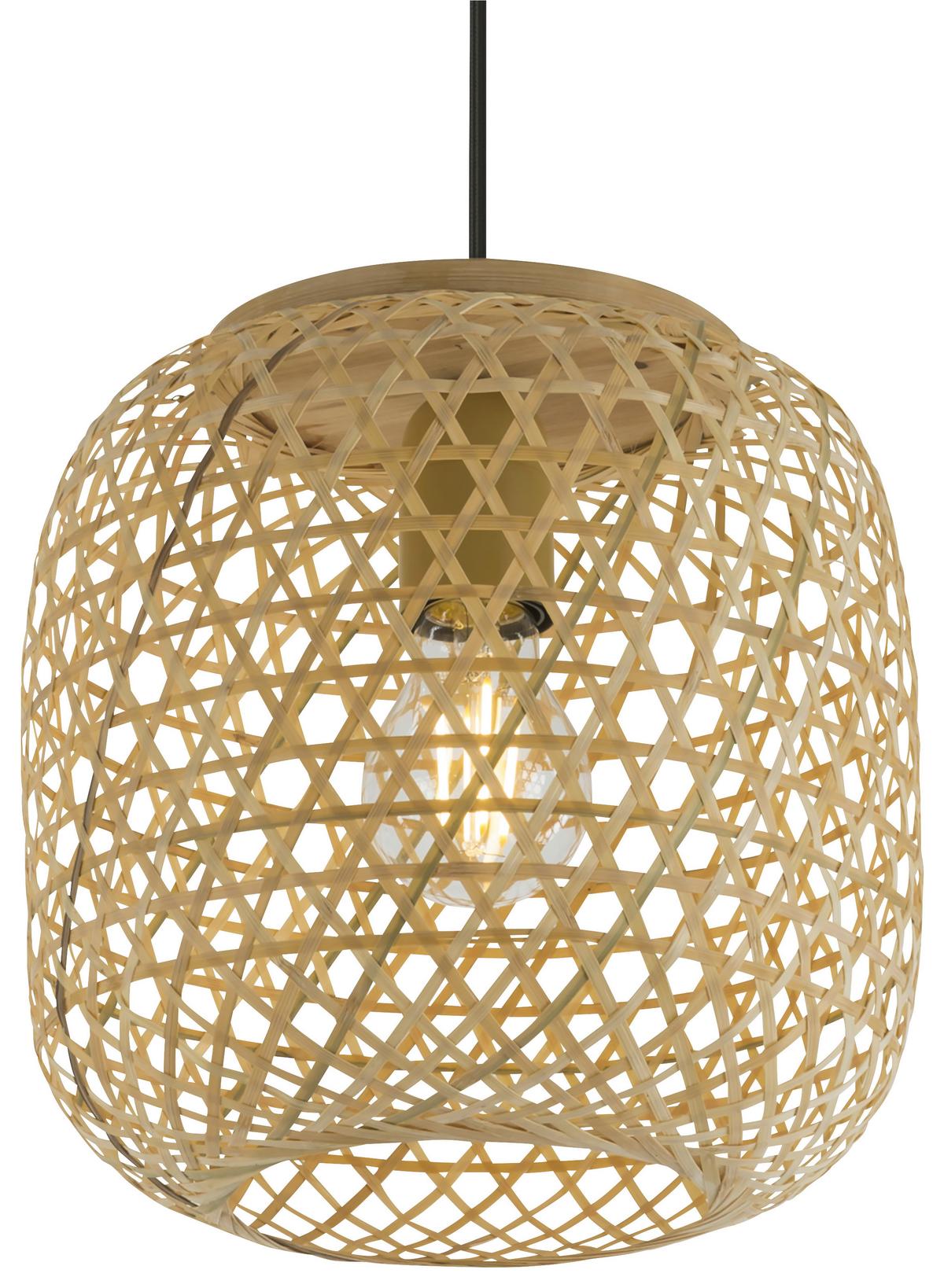 LAMPA WISZĄCA ILZ I - kolor naturalny, Design, tworzywo sztuczne/materiały naturalne (23/135cm) - Novel