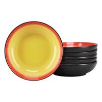Mélytányér Készlet 24921 Hot Red Suppenteller - fekete/piros, Trend, kerámia (22/5cm) - Creatable