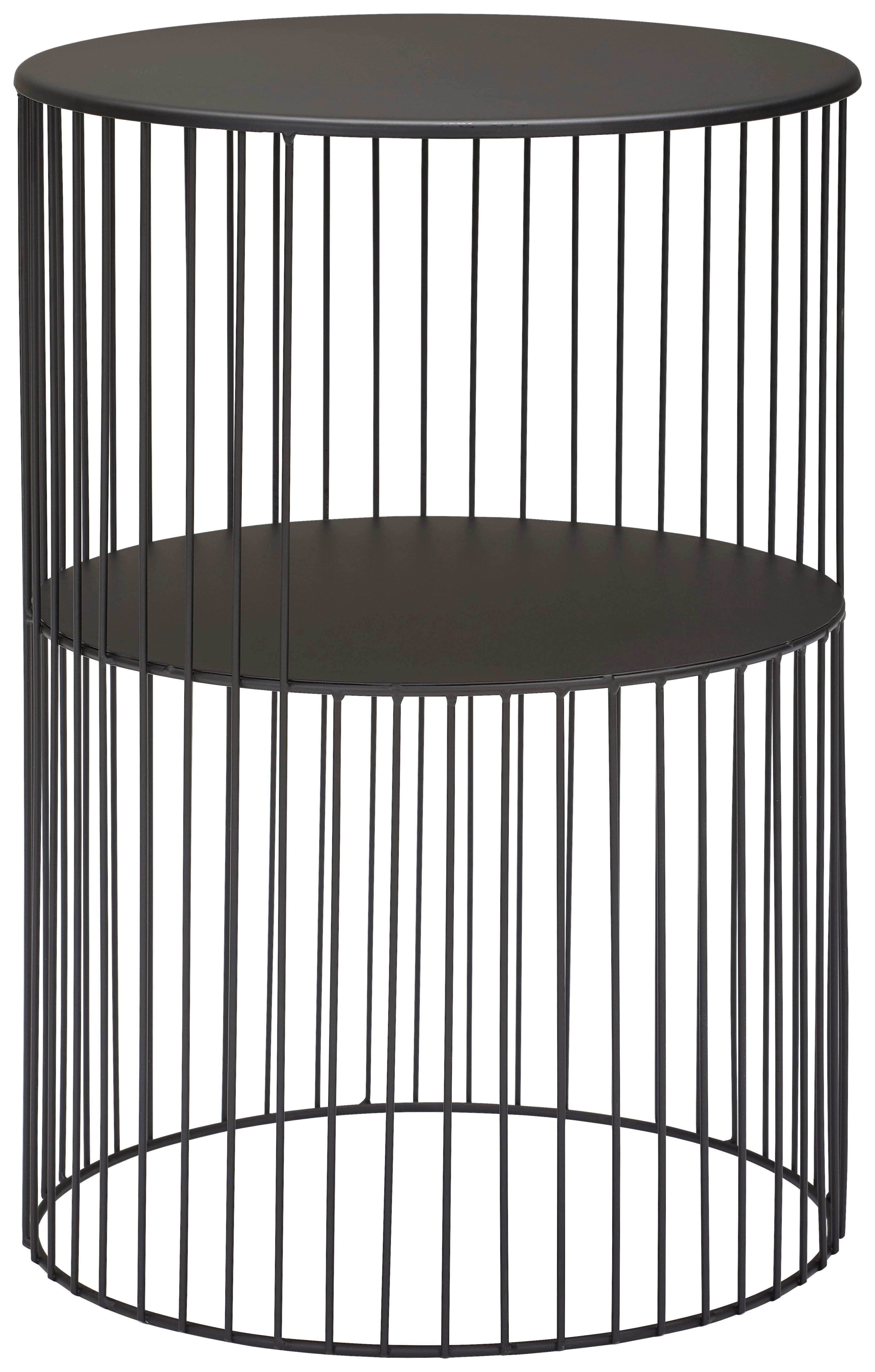 STOLIK BOCZNY MARIO - czarny, Trend, metal (39/39/55cm) - Landscape