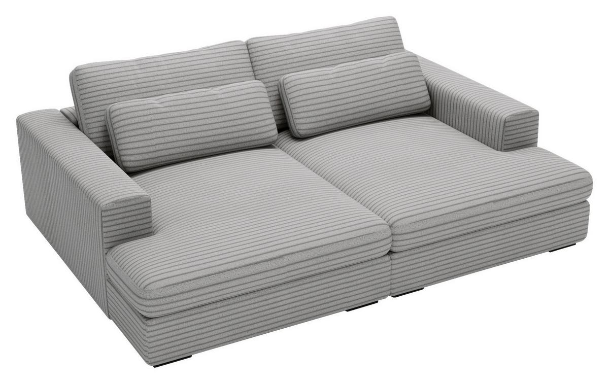 SOFA BIG LEILA -EXKLUSIV- - czarny/szary, Design, tkanina (218/80/158cm) - home24