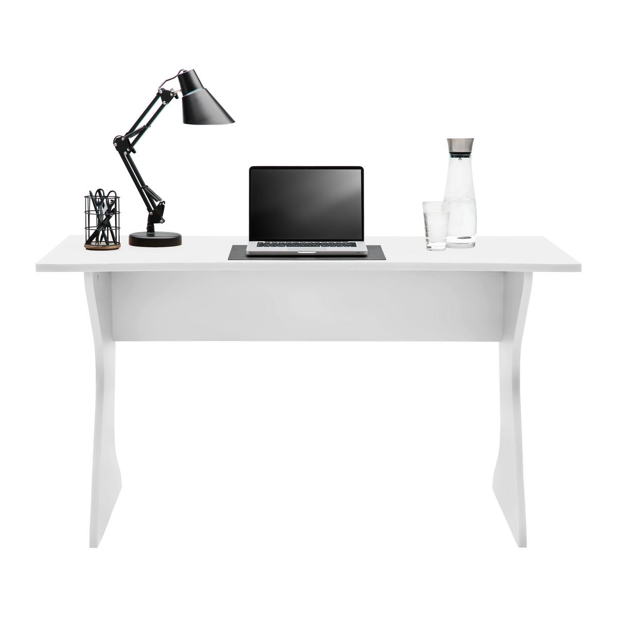 Schreibtisch Utapau in Weiß - Weiß, MODERN, Holzwerkstoff (140/76,2/65cm) - Mömax