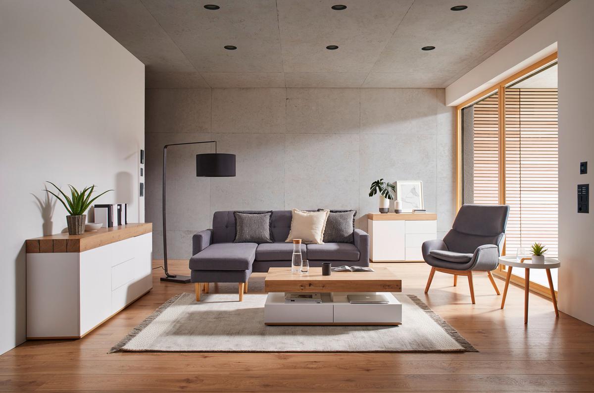 Relaxsessel Felia ca. 71x92,5x79 cm Samt Grau - Buchefarben/Grau, MODERN, Holz/Textil (71/92,5/79cm) - Bessagi Home