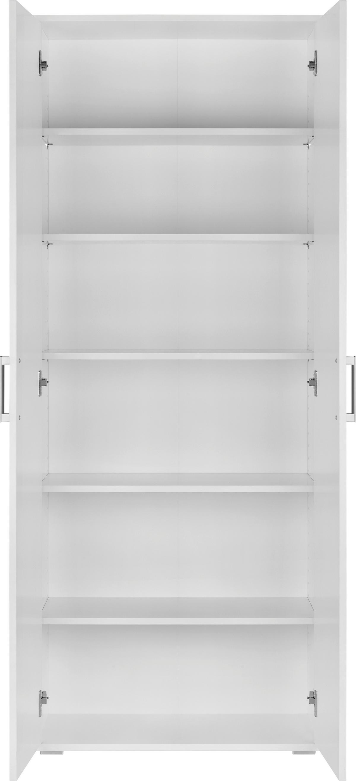 Večnamenska Omara Jimmy, Bela, 5 Polic - bela/barve aluminija, Moderno, umetna masa/leseni material (70/179/34cm) - Mömax