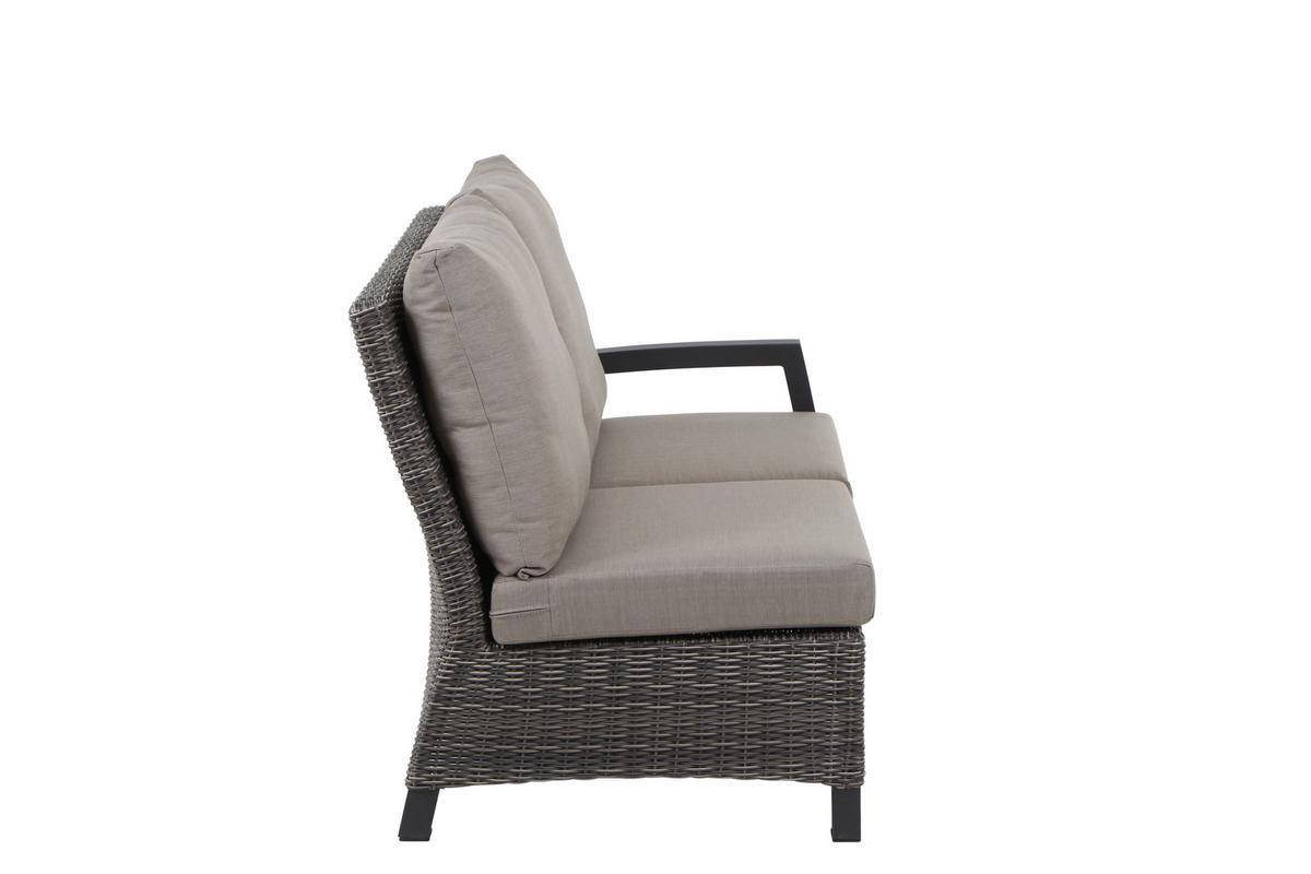 Loungegarnitur Corido Grau - Grau, Basics, Keramik/Kunststoff (302/88/219cm) - Siena Garden