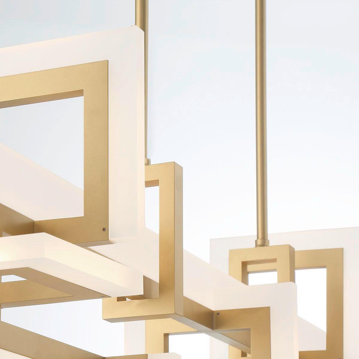 LED Függőlámpa Qn-Inizio-Lp-M-Bg - sárgarézszínű, Design, üveg/fém (122,8/50/23,1cm) - Elstead Lighting